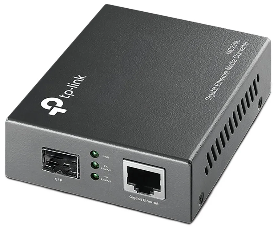 TP-Link MC220L - Konvertor médií s optickými vlákny - 1GbE - 1000Base-LX, 1000Base-SX, 1000Base-LH - RJ-45 / SFP (mini-GBIC) - až 10 km - 850 nm / 1310 nm - pro P/N: TL-MC1400