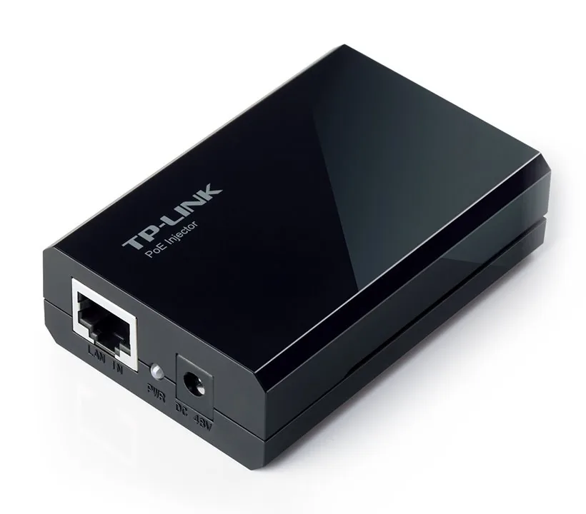 Omada PoE Injector Adapter PORT: 1× Gigabit PoE Port, 1× Gigabit Non-PoE Port SPEC: 802.3af Compliant, Data and Power Ca