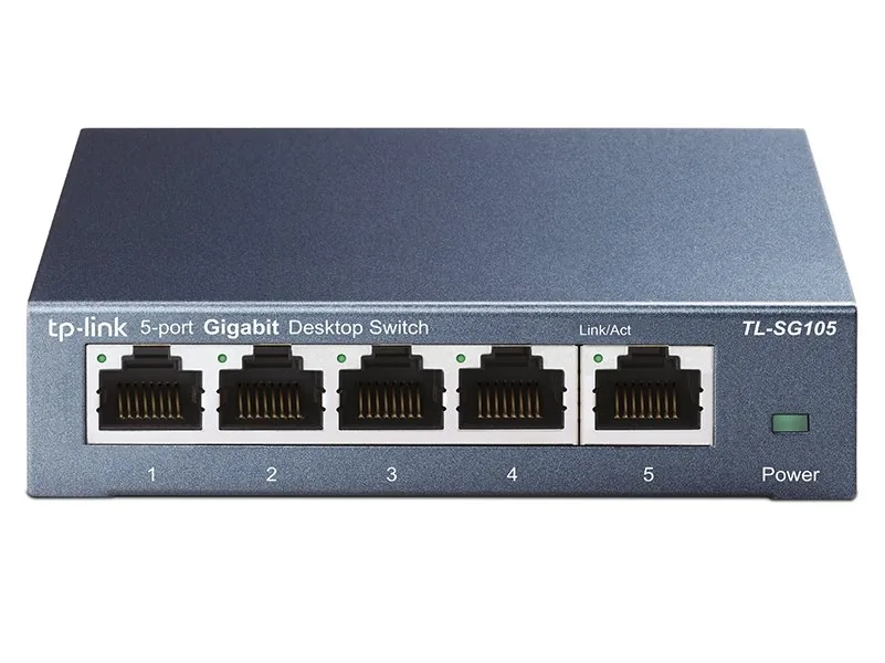 TP-Link TL-SG105 5-Port Metal Gigabit Switch - Přepínač - neřízený - 5 x 10/100/1000 - desktop