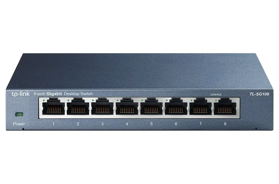 TP-Link TL-SG108 8-port Metal Gigabit Switch - Přepínač - neřízený - 8 x 10/100/1000 - desktop