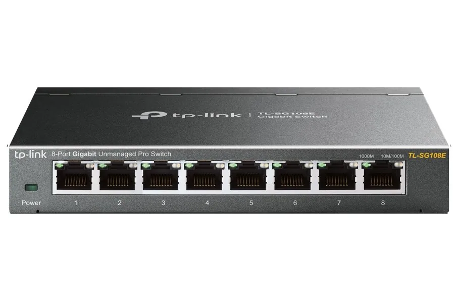 TP-Link JetStream TL-SG108E Easy Smart Switch - Přepínač - řízený - 8 x 10/100/1000 - desktop