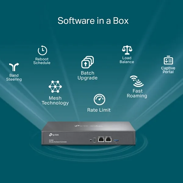 TP-Link Omada OC300 - Zařízení pro správu sítě - 1GbE - AC 100/240 V - spravování cloudem k upevnění na regál
