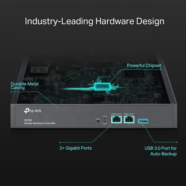 TP-Link Omada OC300 - Zařízení pro správu sítě - 1GbE - AC 100/240 V - spravování cloudem k upevnění na regál