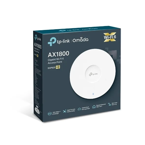 TP-Link EAP620 HD - Bezdrátový access point - Wi-Fi 6 - 2.4 GHz, 5 GHz - nástěnná/stropní montáž