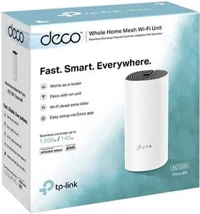 TP-Link DECO M4 - Systém WiFi - (router) - až 2800 čtverečních stop - mesh 1GbE - Wi-Fi 5 - Dual Band