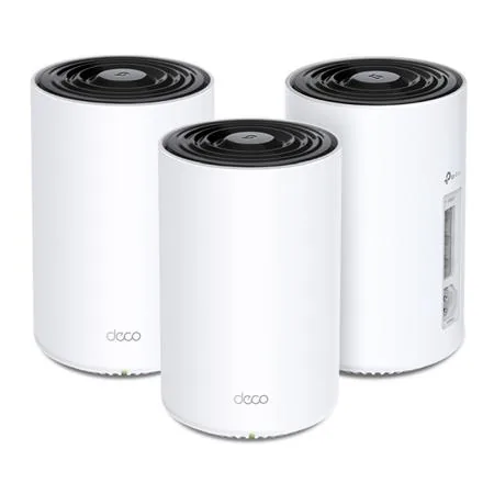 TP-Link Deco PX50 V1 - Systém WiFi - (3 routery) - až 6500 čtverečních stop - mesh 1GbE, G.hn - Wi-Fi 6 - Dual Band