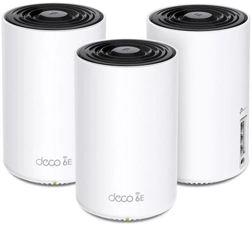 TP-Link Deco XE75 V3 - Systém WiFi - (3 routery) - až 7200 čtverečních stop - mesh 1GbE - Wi-Fi 6E - Multi-Band