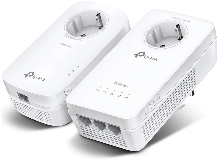 TP-Link TL-WPA8631P KIT V4 - Wi-Fi Kit - sada napájecího adaptéru 1GbE, HomePlug AV (HPAV), HomePlug AV (HPAV) 2.0, IEEE 1901 - Wi-Fi 5, Wi-Fi 6 - Dual Band - zapojitelný do zdi