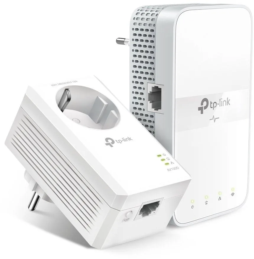 TP-Link TL-WPA7617 KIT V1 Wi-Fi Kit - Sada napájecího adaptéru 1GbE, HomePlug AV (HPAV), HomePlug AV (HPAV) 2.0, IEEE 1901 - Wi-Fi 5 - Dual Band - zapojitelný do zdi