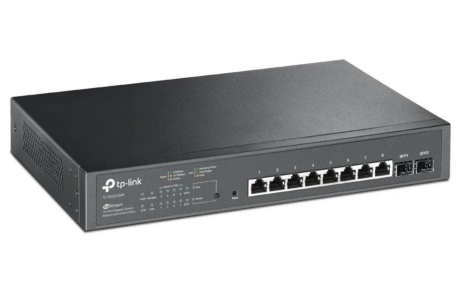 TP-link SG2210MP Switch Omada 8G, 2SFP, 8x PoE+ (150W), L2 Managed, Rack