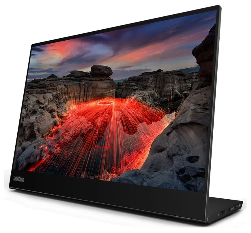 Lenovo ThinkVision M14t Gen 2 - LED monitor - 14" - přenosný - dotykový displej - 2240 x 1400 @ 60 Hz - IPS - 300 cd/m? - 1500:1 - 6 ms - 2xUSB-C - havraní čerň