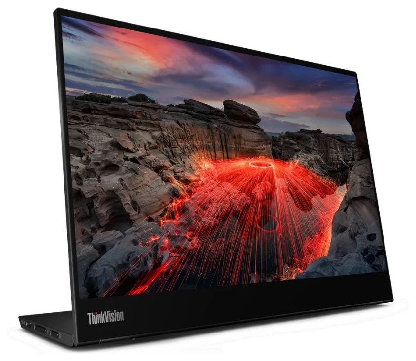 Lenovo ThinkVision M14t Gen 2 - LED monitor - 14" - přenosný - dotykový displej - 2240 x 1400 @ 60 Hz - IPS - 300 cd/m? - 1500:1 - 6 ms - 2xUSB-C - havraní čerň