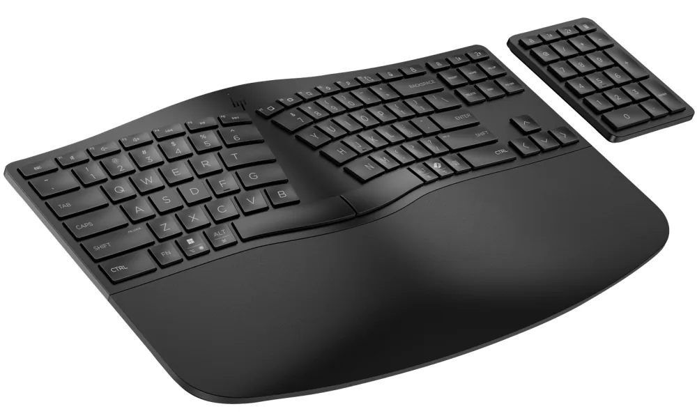 HP 965 - Klávesnice a klávesnicová sada - rozložení ve 2 zónách, samostatná numerická klávesnice, nízký profil klávesnice, více zařízení - compact - bezdrátový - Bluetooth - česká/slovenská - černá
