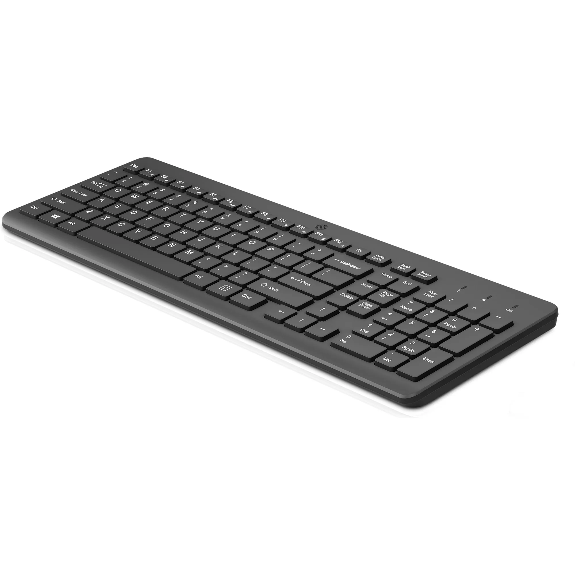 HP 225 - Klávesnice - rozložení 2,5 zóny - full size - bezdrátový - 2.4 GHz - česká/slovenská - černá
