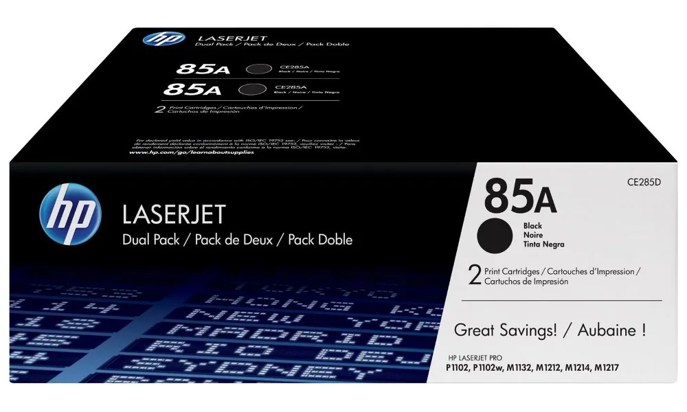 HP 85A - 2-balení - černá - originální - LaserJet - kazeta s barvivem (CE285AD)