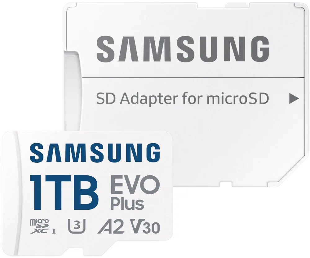 Samsung EVO Plus/micro SDXC/1TB/UHS-I U3 / Class 10/+ Adaptér/Bílá