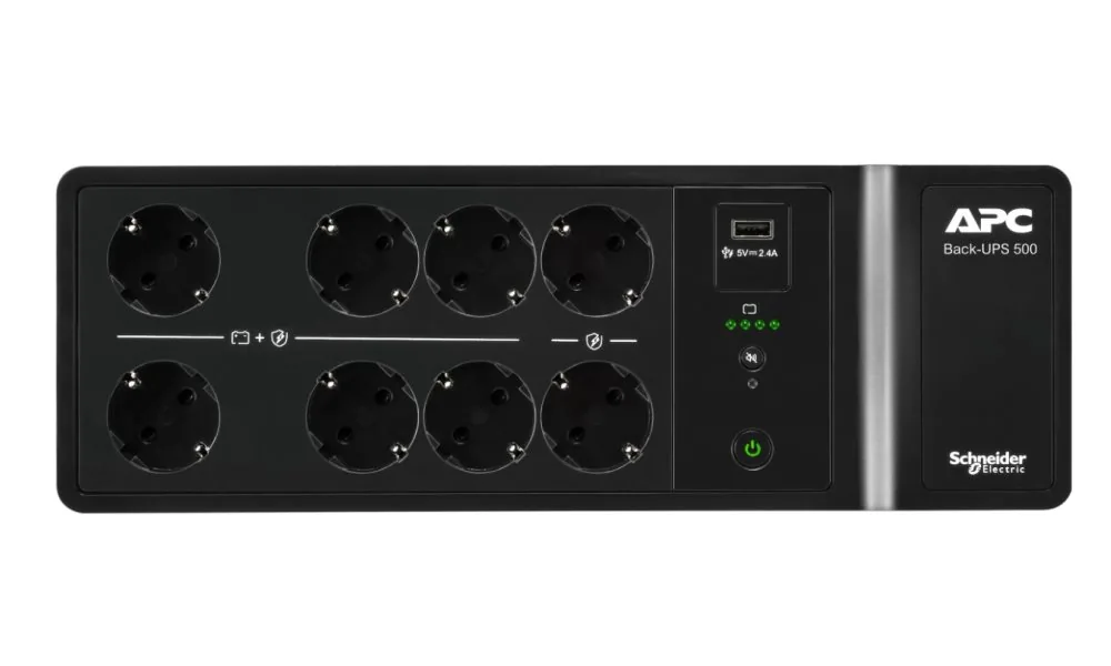 APC Back-UPS - UPS (montáž na stěnu / povrch) - AC 230 V - 300 watt - 500 VA - výstupní konektory: 8