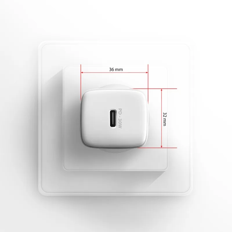 AXAGON ACU-PD30W, Sil nabíječka do sítě 30W, 1x port USB-C, PD3.0/PPS/QC4+/SFC/AFC/Apple, bílá