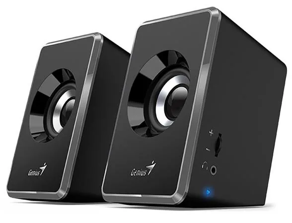 Genius reproduktory SP-U125, 2.0, 3W, černo-šedý, regulace hlasitosti, 3,5 mm jack (USB), 150Hz-20kHz