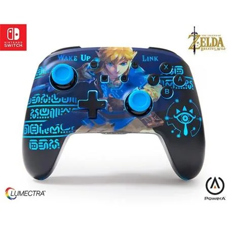 PowerA Vylepšený bezdrátový ovladač pro Nintendo s technologií Lumectra - The Legend of Zelda - Wake Up Link