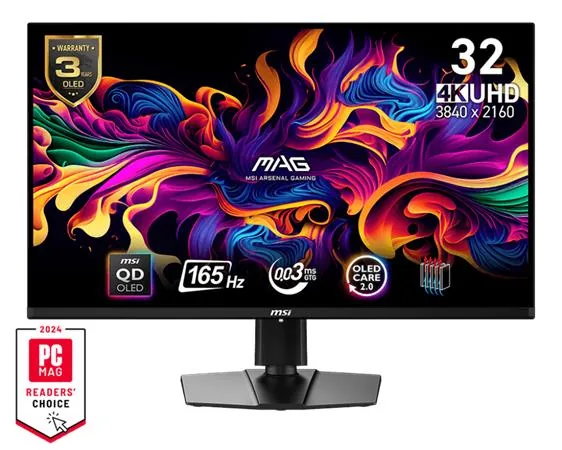 MSI MAG/321UP QD-OLED/31,5"/QD-OLED/4K UHD/165Hz/0,03ms/Černá/3R