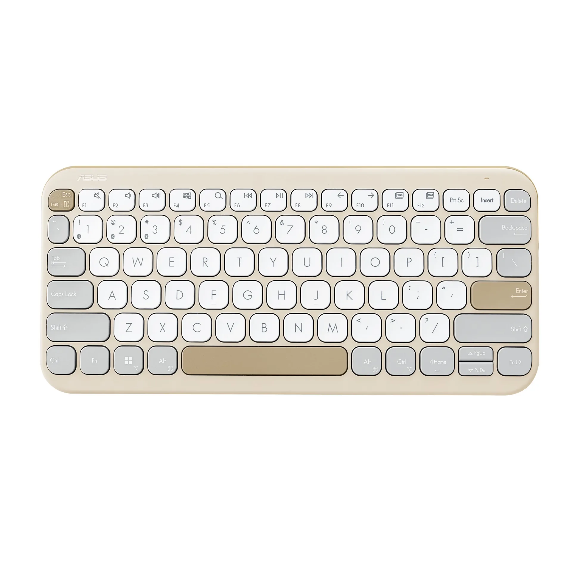 ASUS Marshmallow KW100 Copilot version - bezdrôtová klávesnica, Oat Milk, CZ SK