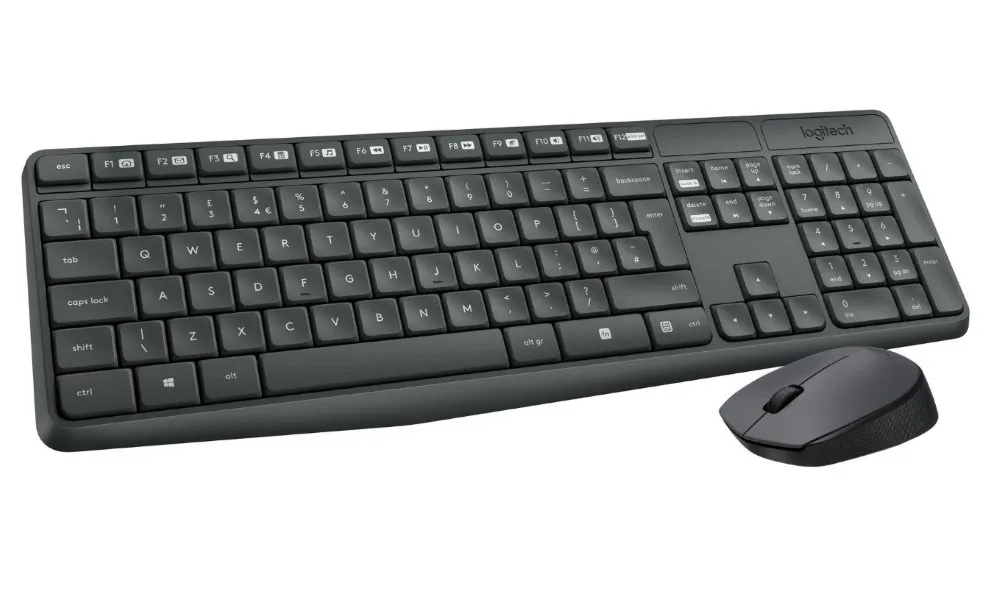 Logitech MK235 - Sada klávesnice a myši - bezdrátový - 2.4 GHz - česká
