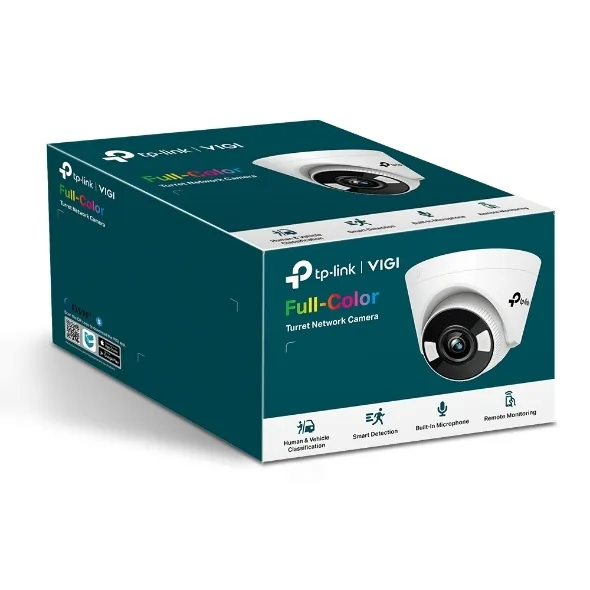 TP-Link VIGI C450 V1 - Síťová bezpečnostní kamera - otáčení/naklonění - otočná - barevný (Den a noc) - 5 Mpix - 2880 x 1620 - úchyt M12 - pevné ohnisko - audio - LAN 10/100 - H.264, H.265, H.265+, H.264+ - stejn. proud 12 V / PoE