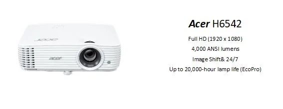 Acer H6542/DLP/4000lm/FHD/2x HDMI