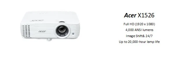Acer X1526/DLP/4000lm/FHD/2x HDMI