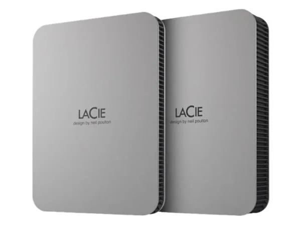 LaCie Mobile Drive STLP2000400 - Pevný disk - 2 TB - externí (přenosný) - USB 3.2 Gen 1 (USB-C konektor) - moon silver - s 3 roky Seagate Rescue Data Recovery