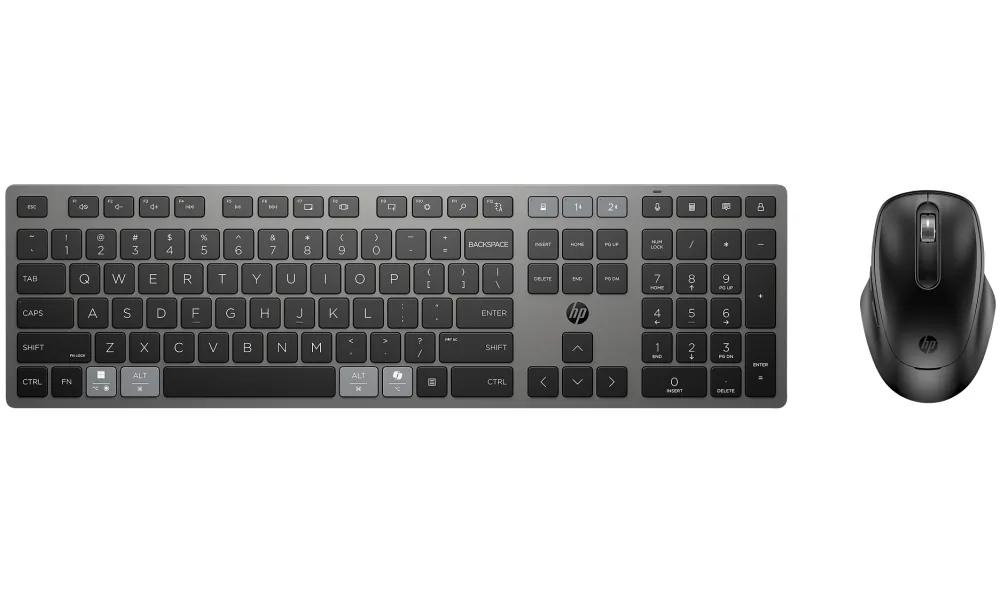 HP 720 Multi-Device Rechargeable Wireless Keyboard and Mouse Combo