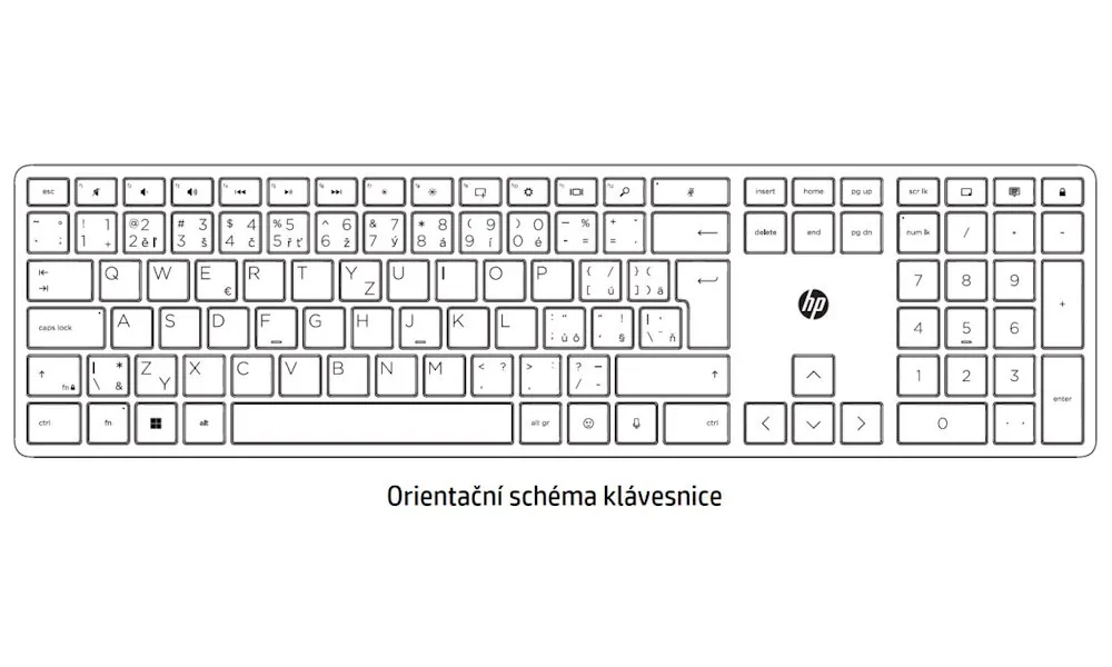 HP 720 Multi-Device Rechargeable Wireless Keyboard and Mouse Combo