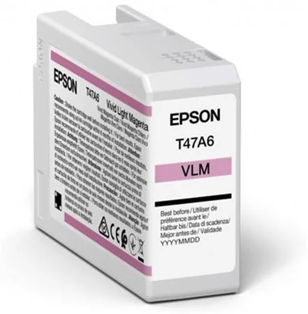 Epson T47A6 - 50 ml - živá světle fialová - originální - inkoustová cartridge - pro SureColor SC-P900