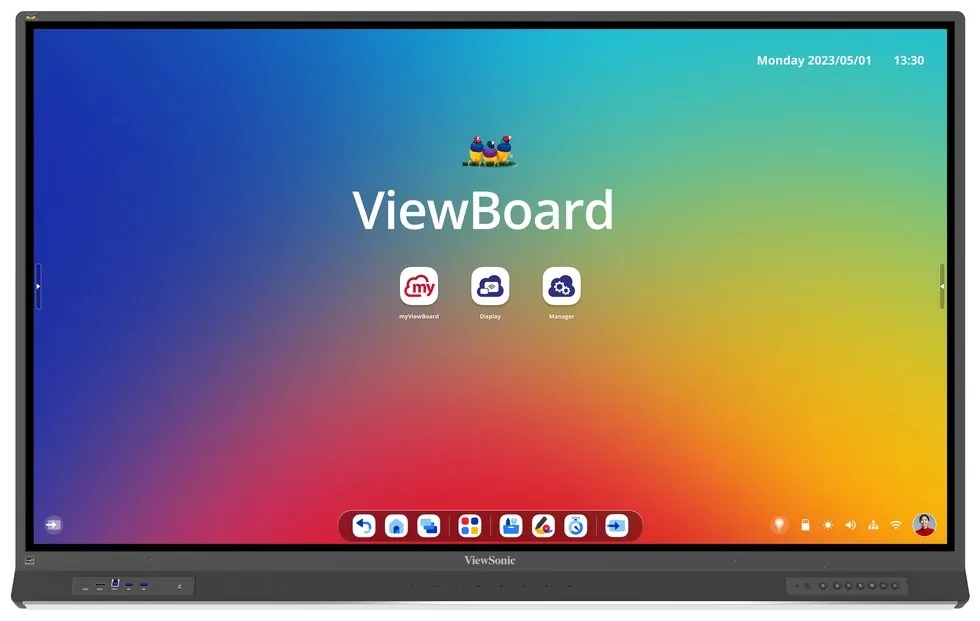 ViewSonic Flat Touch Display IFP7553 75" UHD 450nits, 5500:1, 8G RAM 128GB HDMI VGA USB-C RJ45 x2, RS232 x1, Grey