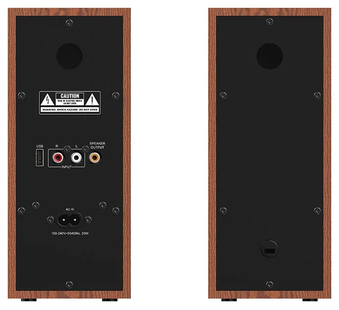 Genius reproduktory SP-HF800BT, 2.0, 20W, černo-hnědé, Bluetooth 5.3