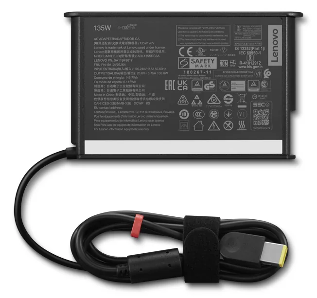 Lenovo - Síťový adaptér - AC 100-240 V - 135 Wh - Evropa, Indonézie - černá - pro ThinkPad T16 Gen 4 21QN