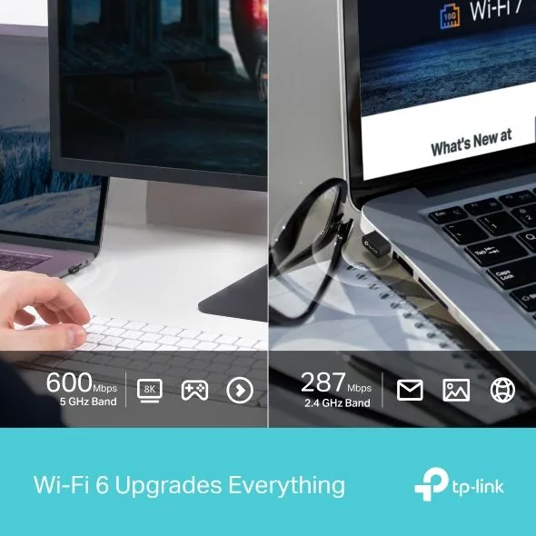 TP-Link Archer TX10UB Nano V1 - Síťový adaptér - USB 2.0 - Wi-Fi 5, Wi-Fi 6, Bluetooth 5.3