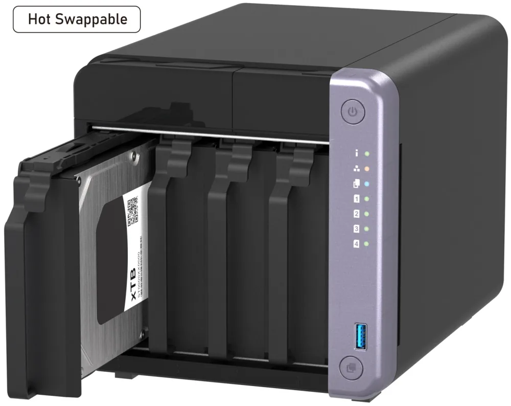 QNAP TS-432X-4G (4core 2GHz, 4GB RAM, 4x SATA, 1x PCIe slot, 2x 2,5GbE, 1x 10GbE SFP+, 2x USB 3.2)