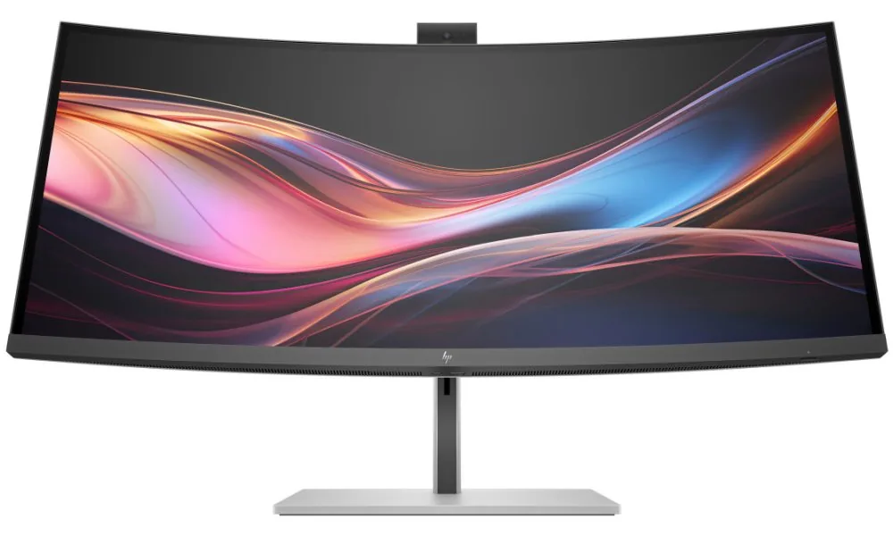 HP 734pm - Series 7 Pro - LED monitor - zakřivená - 34" - 3440 x 1440 WQHD @ 120 Hz - IPS Black - 400 cd/m? - 2000:1 - DisplayHDR 400 - 5 ms - Thunderbolt 4, HDMI, DisplayPort, USB-C - reproduktory - černá, stříbrná