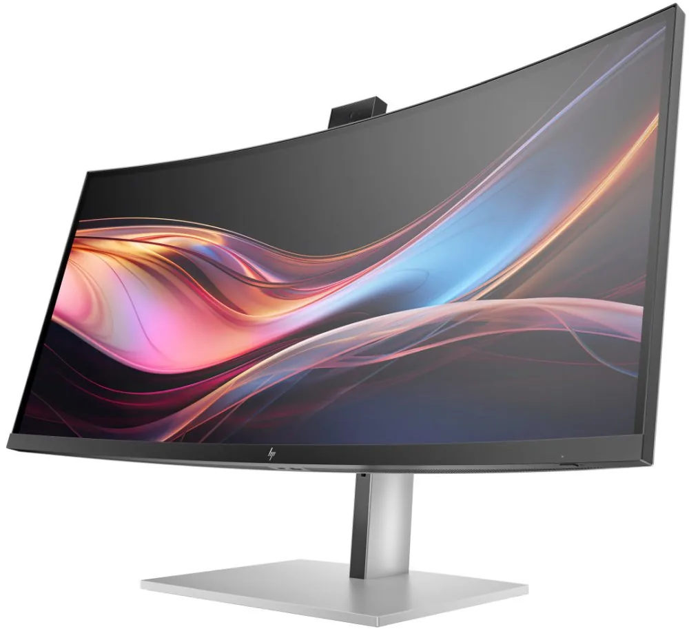 HP 734pm - Series 7 Pro - LED monitor - zakřivená - 34" - 3440 x 1440 WQHD @ 120 Hz - IPS Black - 400 cd/m? - 2000:1 - DisplayHDR 400 - 5 ms - Thunderbolt 4, HDMI, DisplayPort, USB-C - reproduktory - černá, stříbrná