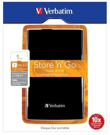 VERBATIM HDD Store 'n' Go 1TB Externí 2,5" USB 3.0 černý