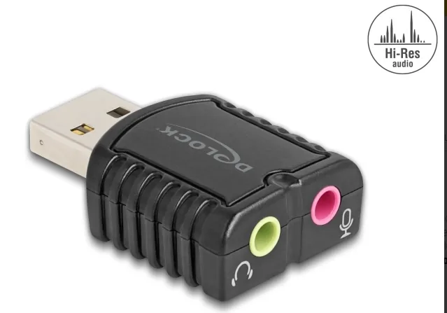 Delock - Zvuková karta - 24 bitu - 96 kHz - mono / stereo - USB 2.0