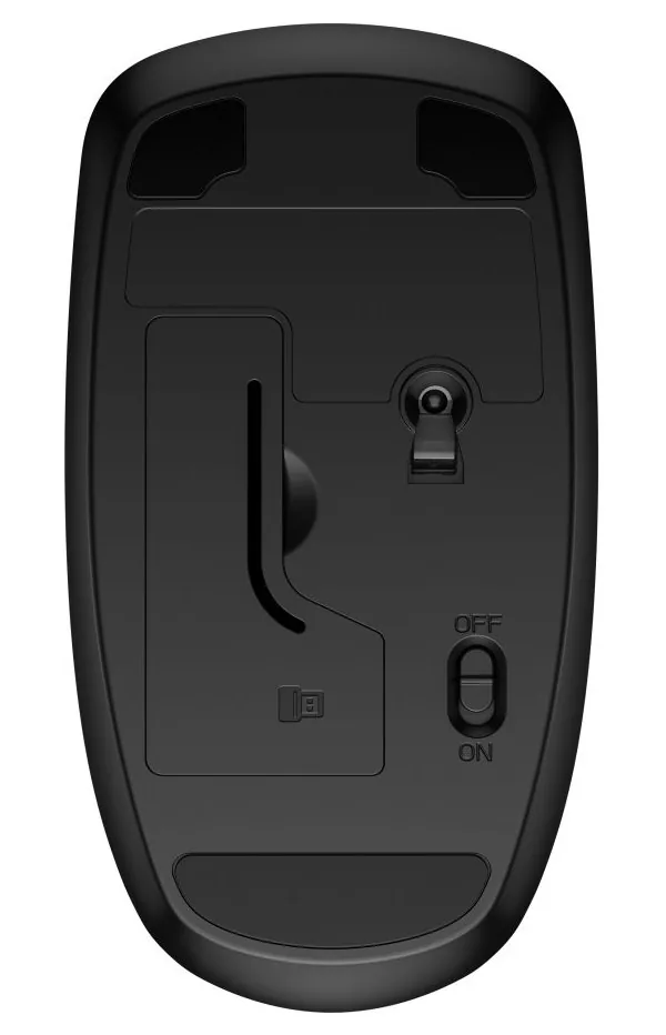 HP 235 Slim - Myš - optický - 3 tlačítka - bezdrátový - 2.4 GHz - bezdrátový přijímač USB - černá