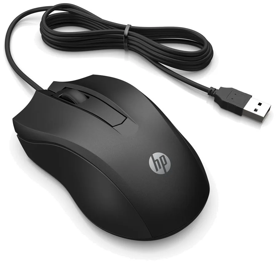HP 105 - Myš - pravák a levák - optický - 3 tlačítka - kabelové - USB-A - černá - Smart Buy