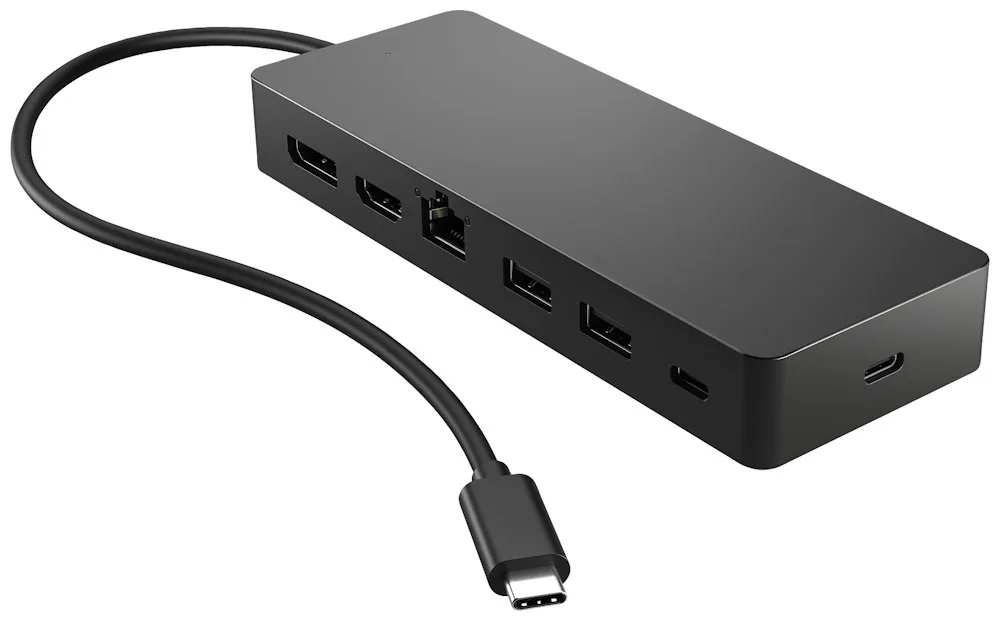 HP Universal USB-C Multiport Hub - Dokovací stanice - USB-C - HDMI, DP - Smart Buy - pro OMEN by HP Laptop 16; Victus by HP Laptop 15, 16; Laptop 14, 15; ZBook Fury 16 G9