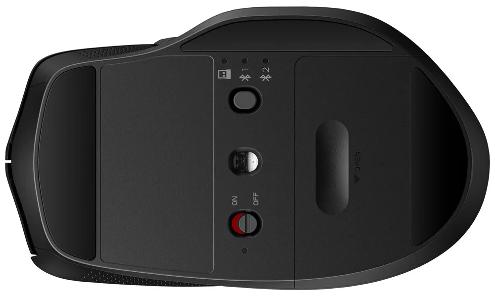 HP 685 Comfort - Myš - duální režim - 7 tlačítka - bezdrátový - Bluetooth - bezdrátový přijímač USB - černá - Smart Buy