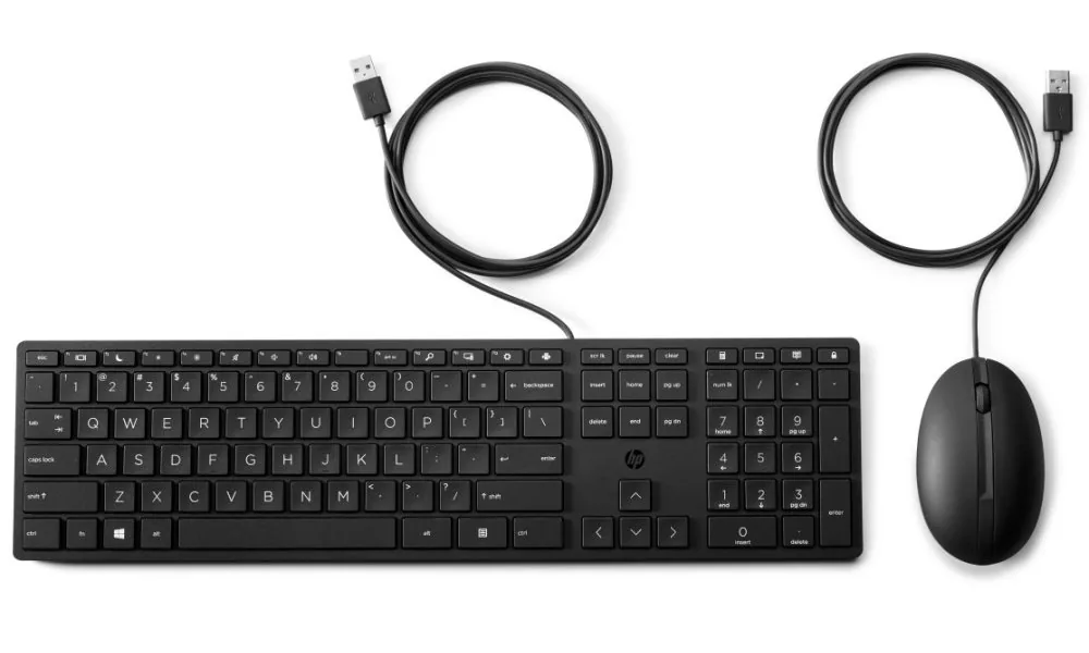 HP Desktop 320MK - Sada klávesnice a myši - full size - USB - česká/slovenská - černá