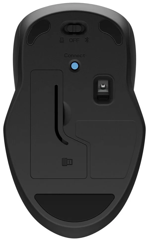 HP 255 - Myš - 3 tlačítka - bezdrátový - 2.4 GHz, Bluetooth - bezdrátový přijímač USB - černá