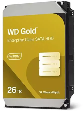 WD Gold WD261KRYZ - Pevný disk - Enterprise - 26 TB - interní - 3.5" - SATA 6Gb/s - 7200 ot/min. - vyrovnávací paměť: 512 MB